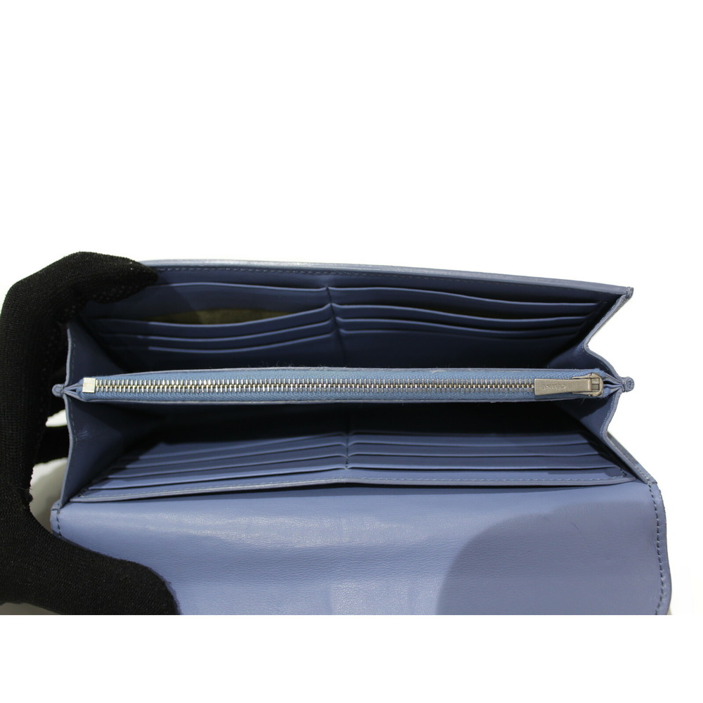 Celine Trotter Large Multi-Function Leather Blue … - image 8